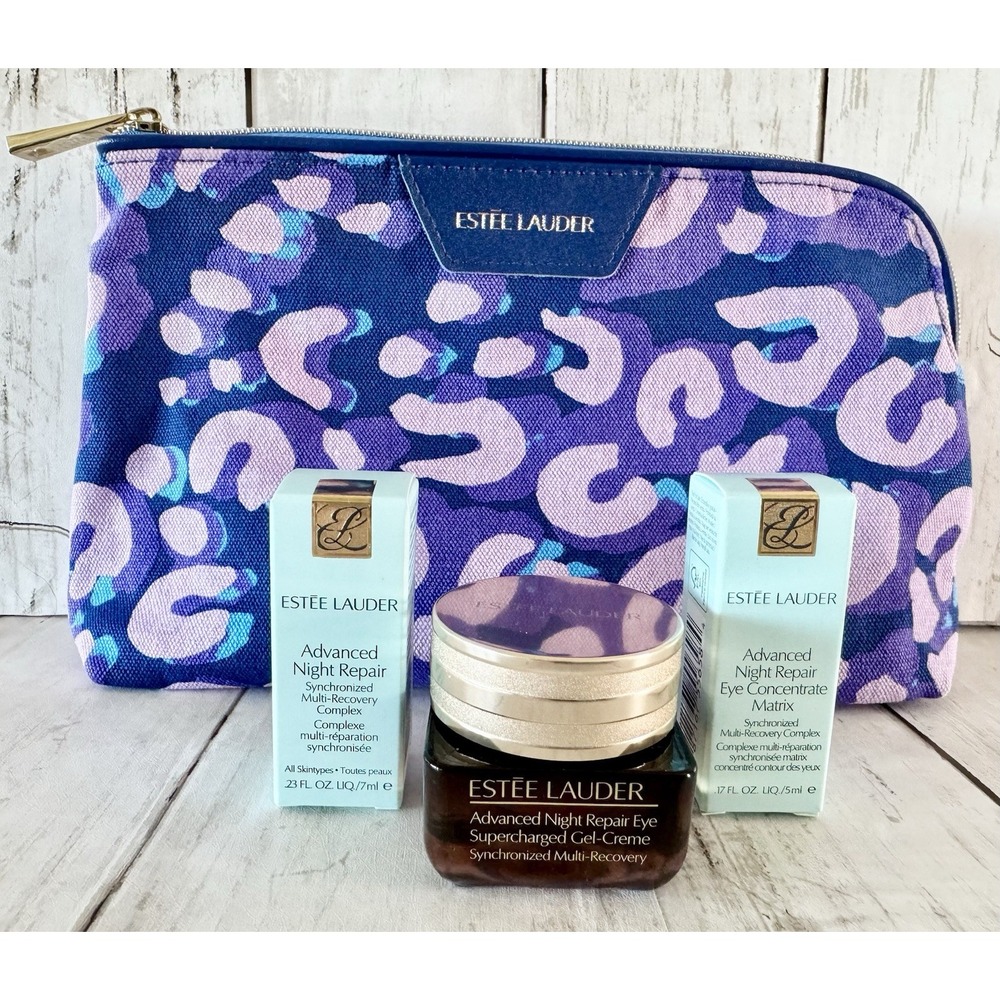 LOT Estee Lauder Advanced Night Repair Travel Size ~ Makeup Bag ~ Lot of 4